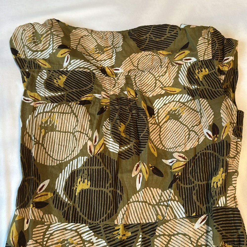 H&M Olive and Beige Wrap Dress Size 4 - Picture 8 of 8